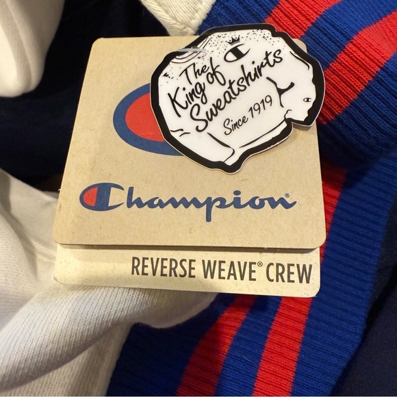 Champion Life Mens Reverse WeaveYarn Dye Rib Trim Crew Size Smal - Picture 11 of 12